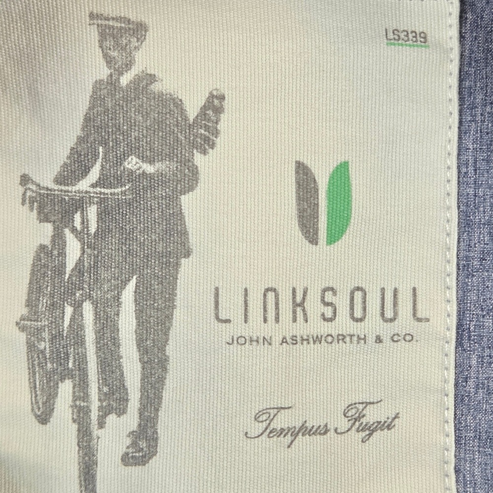 Linksoul Tempus Fugit Jacket Mens XXL Blue Gray Full Zip Golf Windbreaker LS339 - Picture 4 of 7